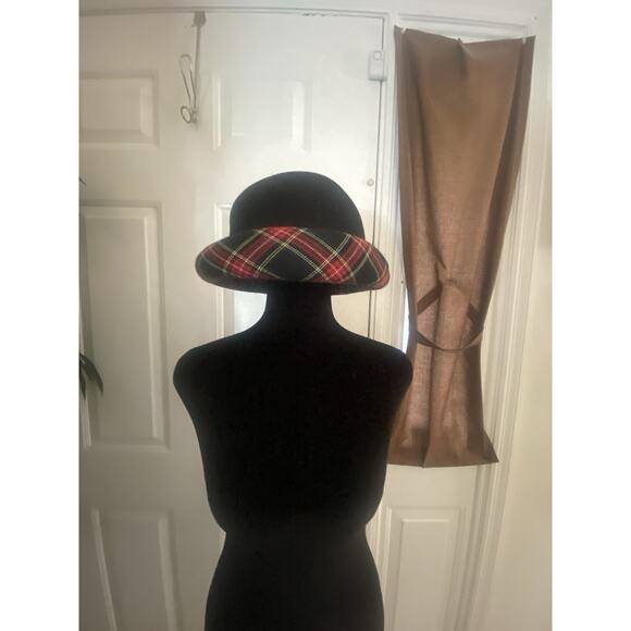 VTG Bollman Hat Co. Importina Black Wool Hat Size 7 22 Inches - Picture 2 of 8